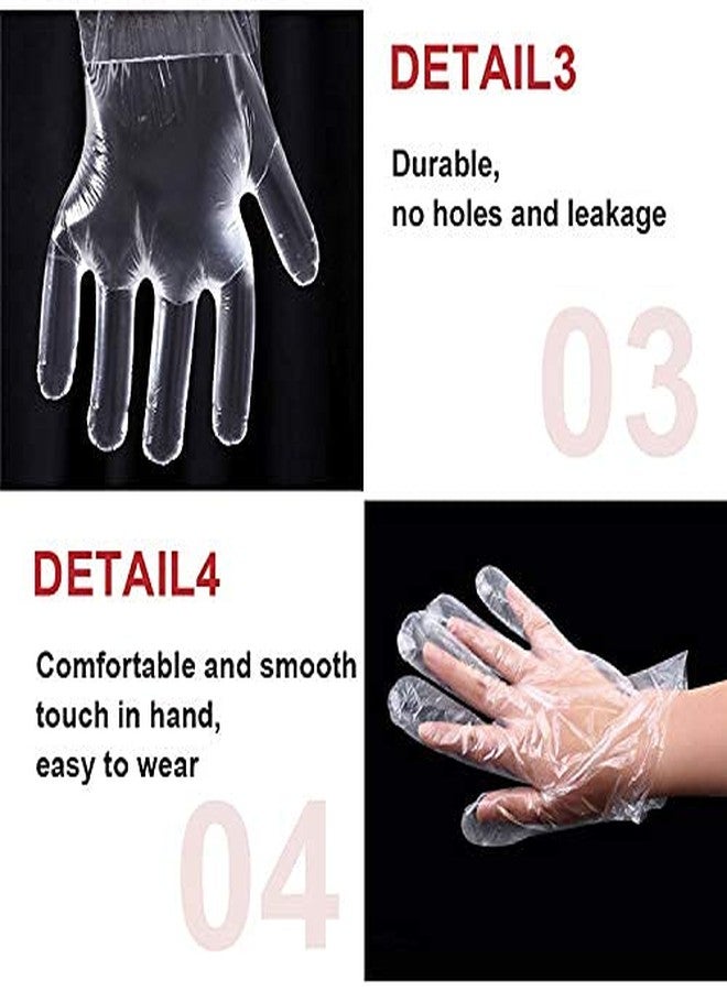 STAR SUNLITE Transparent Disposable Clear Plastic Hand Gloves for Home Kitchen, Restaurant Hotel and Out Pack of 1000 - Image 3